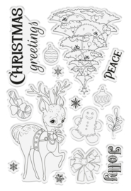 Christmas greetings | Vintage Snowman | Clear acrylic stamp | Crafter's Companion