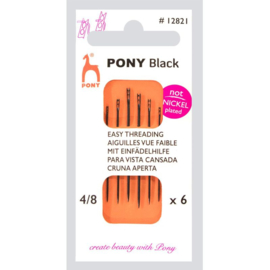 Easy Theading 4/8 Black needles - Pony