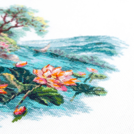 Blooming Lotuses - aida - Magic Needle telpakket