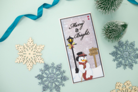 Jolly Snowman | Vintage Snowman | Clear acrylic stamp & cutting dies | Crafter's Companion