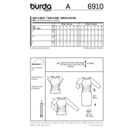 6910 Burda Patroon | Jurk en shirt in variaties