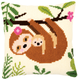 Sloth Canvas Cushion Vervaco