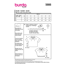 5666 Burda naaipatroon - Blouse in variatie