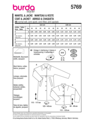 5769 Burda Naaipatroon | Mantel & jas