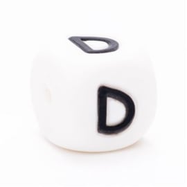 D 12mm Silicone Letter Bead