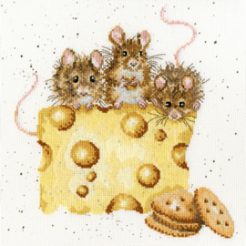 Crackers About Cheese Borduurpakket Wrendale Designs by Hannah Dale XHD53