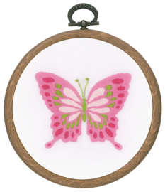 Butterflies with Embroidery Hoop Vervaco