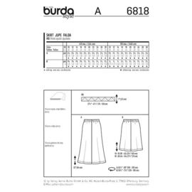 6818 Burda Naaipatroon | Rok in variaties