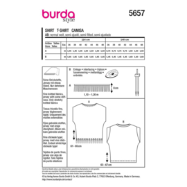 5657 Burda naaipatroon - Shirt in variatie