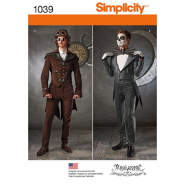 1039 BB Simplicity Naaipatroon | Steampunk/ Jack Skellington Stijl Maat 56-62