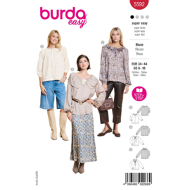 5592 Burda naaipatroon - Blouse in variatie