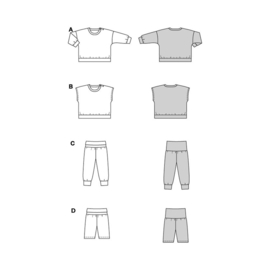 9186 Burda naaipatroon - Shirt & Broek in variatie