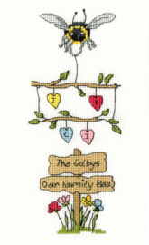 Our Family Bee Aida Bothy Threads Cross Stitch Kit