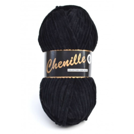 001 Black Chenille 6 Lammy Yarns