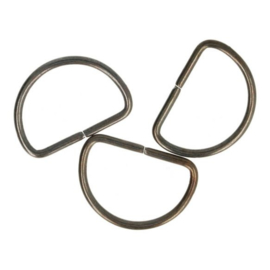 D-Ring 25mm oud zilver