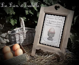 Cuisson de l’œuf / Cooking a Egg Cross Stitch Pattern Le Lin d'Isabelle