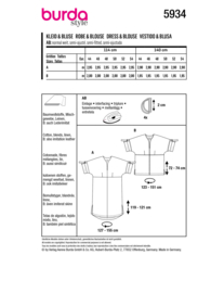 5934 Burda Naaipatroon | Jurk en blouse