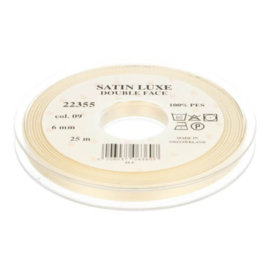 09 6mm/¼" Lint Satin Luxe Double face p.m. / per 3.3 feet