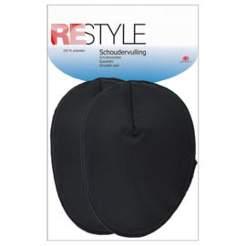 15mm Black Shoulder pads raglan ReStyle