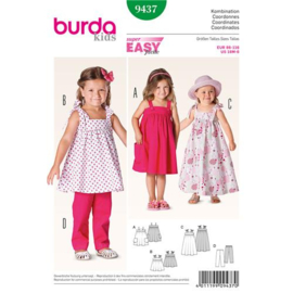 9437 Burda Naaipatroon - Combinatie: jurk en tuniek met broek