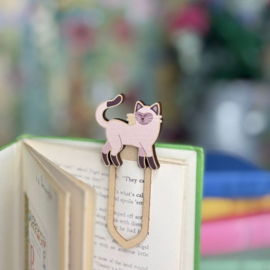 Siamese kat - houten boekenlegger - the Crafty kit Company