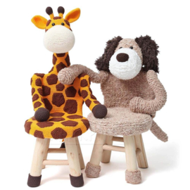 Peuterstoelen haken 1 - Het koningspaar & beesies - Anja Tonen