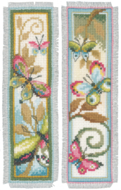 Decorative Butterflies Aida Bookmarks Cross Stitch Kit Vervaco