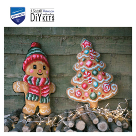 Christmas tree - kruissteekvormkussen met rug - Vervaco