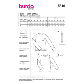 5610 Burda naaipatroon - Trui in variatie