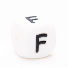 F 12mm Silicone Letter Bead