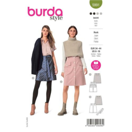 5991 Burda Naaipatroon | Rok in variatie