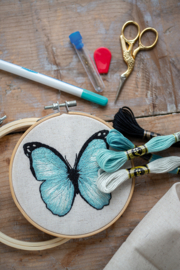 Blue Butterfly | modern embroidery kit | Daffy's DIY