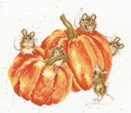 Pumpkin, Spice And All Things Mice Borduurpakket Wrendale Designs by Hannah Dale XHD68