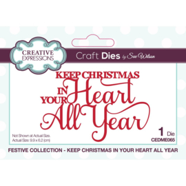 Keep christmas in your heart | by Sue Wilson | Creative Expression