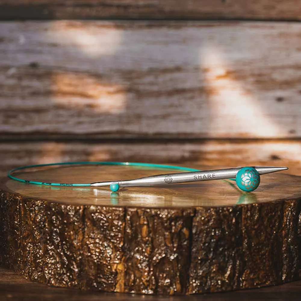 60cm the Mindful collection Swivel stainless steel kabel | 360°| KnitPro