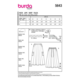 5643 Burda naaipatroon - Rok in variatie