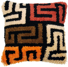 Boho Kuba Cloth Latch Hook Cushion Vervaco