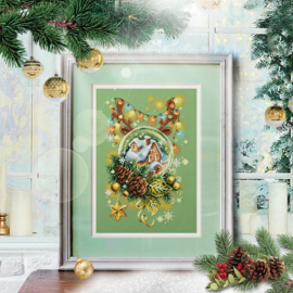 Light Christmas Aida Magic Needle Embroidery Kit