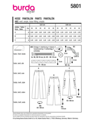 5801 Burda Naaipatroon | Broek in variatie
