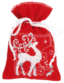 Deers and Snowflakes set of 3 Vervaco Bag kit