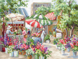 Flower Market Aida Borduurpakket Leti Stitch 978