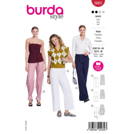 5663 Burda naaipatroon - Broek in variatie