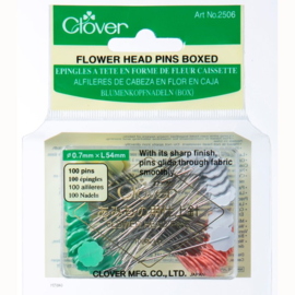 100 Flower Head Pins Boxed Clover