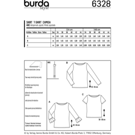 6328 Burda Naaipatroon | Shirt in variaties