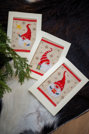 Kerstkabouters Set Van 3 Kerstkaarten | Vervaco