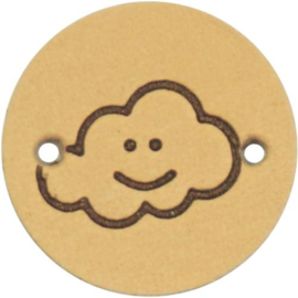 Wolk - 2cm ronde leren labels Durable