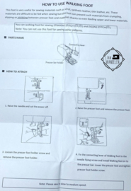 Universele lage opschroefbare walking foot -  boventransporteurvoet - wandelvoet