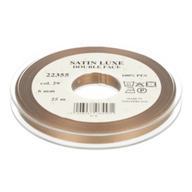29 6mm/¼" Lint Satin Luxe Double face p.m. / per 3.3 feet