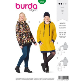 6195 Burda Naaipatroon | Sweatshirt in variatie