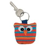 Horizontal Striped Owl Aida Key Ring Permin